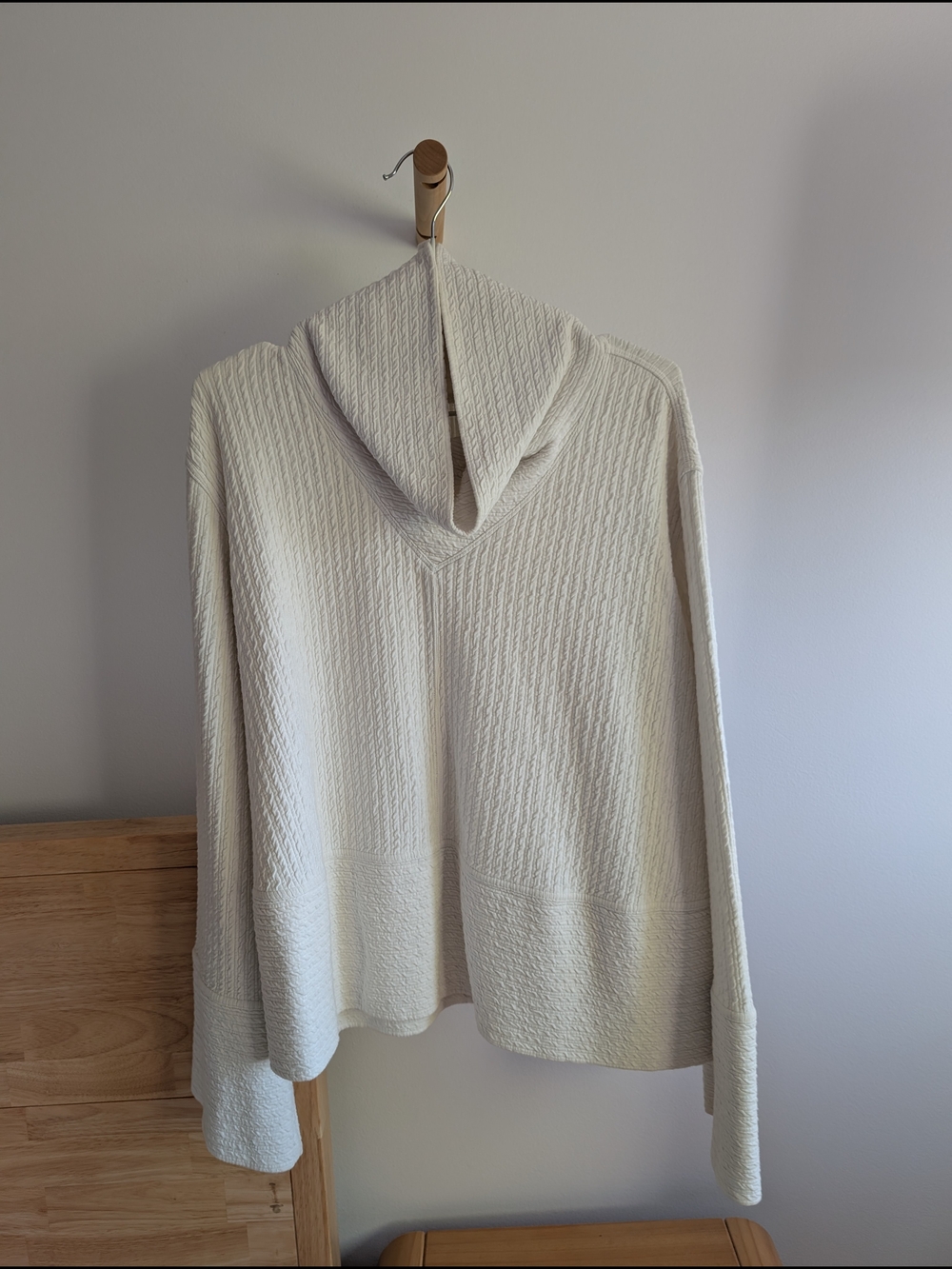 Lululemon Cream Funnel Neck Knit Sweater